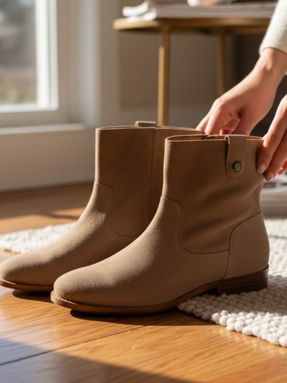 Arturo Chiang Suede Ankle Booties – Women’s Size 7.5M